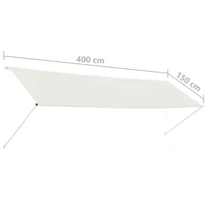 Berkfield Retractable Awning 400x150 cm Cream