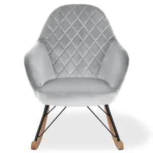 Dahlia Rocking Chair with Grey Velvet