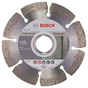 Bosch Professional Diamond Cutting Disc for Concrete - 115 x 22.23 x 1.6 x 10 mm