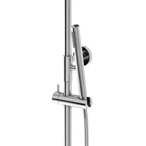 Emilia Round Thermostatic Shower Kit with Fixed Head & Handset - Chrome