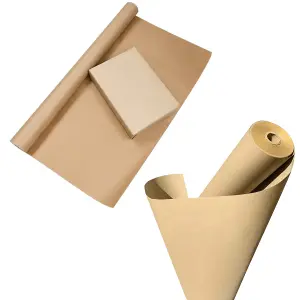 Multipurpose Brown Kraft Paper Roll 600x100mm Rolls For Packing Gifts Arts & Crafts