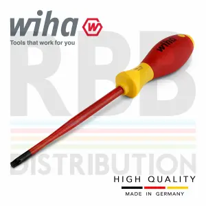 Wiha Torx Screwdriver T27H SlimFix Fit SoftFinish VDE Electrician Security 41145