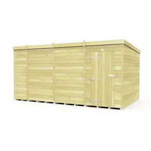 DIY Sheds 14x8 Pent Shed - Single Door Without Windows