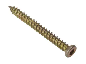 ForgeFix Zinc Yellow Concrete Frame Screws 7.5 x 52mm - 100 Pack