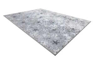 JUNIOR 51798.804 washing carpet Stars for children anti-slip - grey 200x290 cm