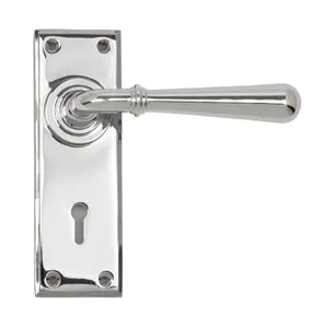 From The Anvil Polished Chrome Newbury Lever Lock Set