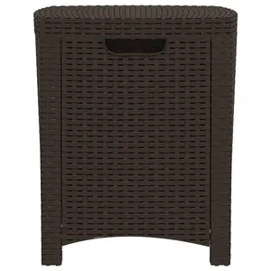 Berkfield Garden Storage Box 39x39x46 cm PP Rattan Brown