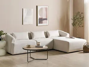 Corner Sofa SVANSELE Light Beige Fabric Left Hand