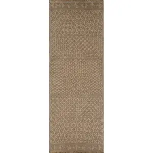 KASHVI Machine Washable Jute Boho Runner Rug 79 x 220 cm