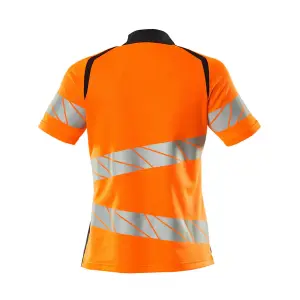 Mascot Accelerate Safe Ladies Fit Polo Shirt (Hi-Vis Orange/Dark Navy)  (Medium)