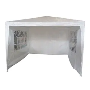 Oypla 3m x 3m White Waterproof Garden Gazebo Marquee Awning Tent