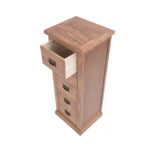 Tirolo 5 Drawer Narrow Chest of Drawers Bras Drop Handle