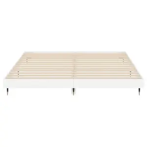 Berkfield Bed Frame High Gloss White 160x200 cm Engineered Wood