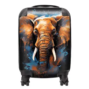 Splashart Elephant Blue Suitcase - Small