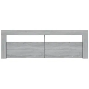 vidaXL TV Cabinet with LED Lights Grey Sonoma 120x35x40 cm