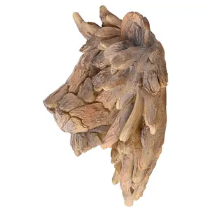 Naturecraft Resin Driftwood Collection Lion Head Wall Art