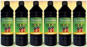 12 x Citronella Natural Extracts Insect Repellent Lantern Torch Oil 1L