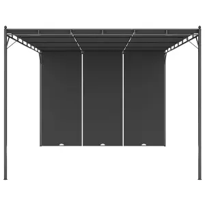 Berkfield Garden Gazebo with Side Curtain 4x3x2.25 m Anthracite