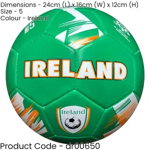 Size 5 IRELAND Football - All Weather 32 Panel 2mm PVC - Garden Park School