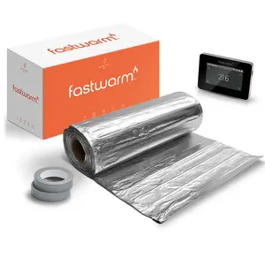 Fastwarm Electric Underwood Heating Mat Kit - 5m - Touch Black Thermostat