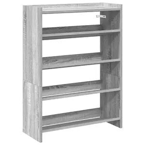 Berkfield Shoe Rack Grey Sonoma 80x25x61.5 cm Engineered Wood