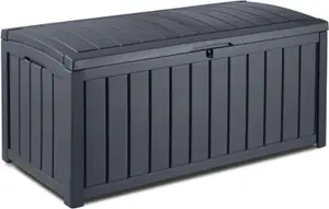 Keter Glenwood 390L Storage Box- Graphite/Grey