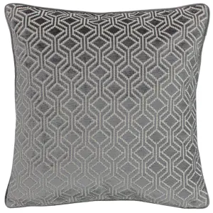 Paoletti Avenue Velvet Jacquard Feather Rich Cushion