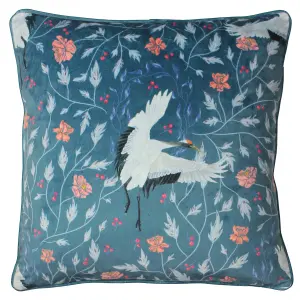 Paoletti Georgia Botanical Piped Feather Filled Cushion