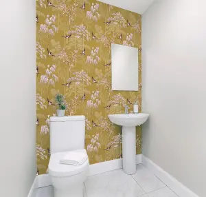 Arthouse Japanese Garden Ochre Wallpaper