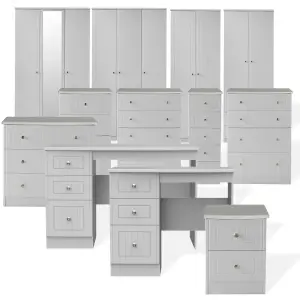 Warwick Ready assembled Matt grey 5 Drawer Chest (H)1075mm (W)765mm (D)415mm