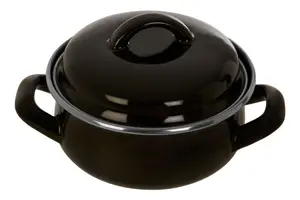 Essentials by Premier Porter 12cm Dia Black Mini Casserole Dish