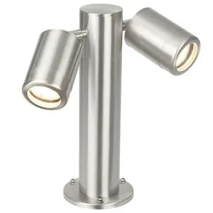 IP65 Twin Outdoor Lamp Post Bollard Light Adjustable GU10 Marine Grade Steel