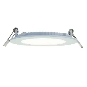 Luminosa Siriodisc Recessed Downlight 6W Matt White Paint & Frosted Acrylic