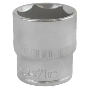 21mm 3/8" Drive Shallow Metric Socket Single Hex / 6 sided Bergen