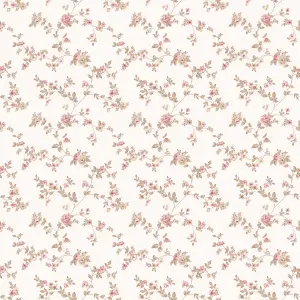 Galerie Small Prints Red Delicate Floral Wallpaper Roll