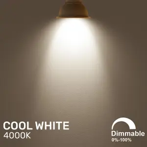 paul russells LED GU10 Dimmable Bulb, 4.5W 400 Lumens, 50w Equivalent, 4000K Cool/Natural White, Ceiling Spotlights, Pack of 10