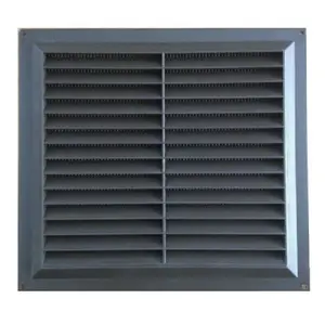 9" x 9" Brown Plastic Louvre Air Vent Grille with Flyscreen Cover