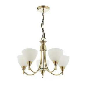 Aboura Antique Brass 5 light Ceiling Pendant