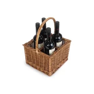 Double Steamed 4 Bottle Drink Wine Basket