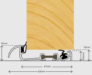 Exitex Macclex 15/2 (Thermal Break) 1000mm - Gold