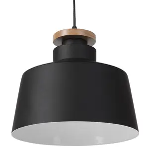 Metal Pendant Lamp Black DANUBE