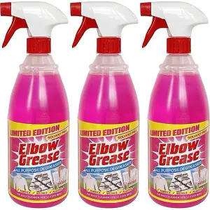 Elbow Grease All Purpose Degreaser, Spray Bottle, Multi Use Cleaner Pink 1L (Pack of 3)