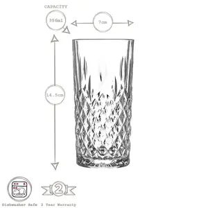 LAV - Odin Highball Glasses - 355ml - Pack of 6