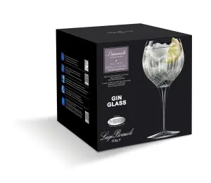 Luigi Bormioli Diamante Clear Round Crystal Dishwasher Safe Gin Glasses Set 650ml Pack of 4