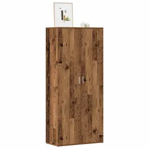 Berkfield Shoe Cabinet Old Wood 80x39x178 cm Engineered Wood