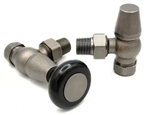 York Manual Radiator Valves - Pewter