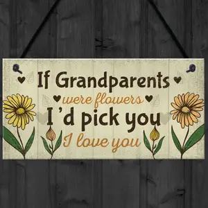 Red Ocean Cute Gifts For Nan And Grandad Hanging Sign Grandparent Plaque Keepsake Gift From Grandchildren