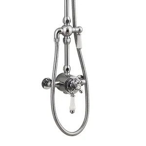 Gwen Traditional Exposed Chrome Shower Kit with Fixed Head & Handset