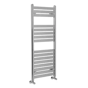 Rinse Flat Panel Chrome Towel Radiator Bathroom Heated Towel Rail 1200x500mm