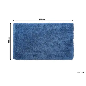 Shaggy Area Rug 160 x 230 cm Blue CIDE